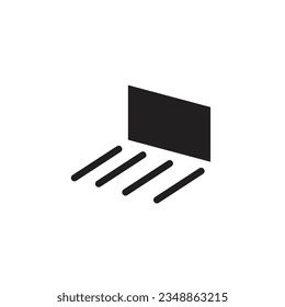 Laptop logo with black lines and white background, can be used for a computer shop or agency logo.