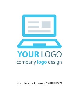 laptop logo blue logo