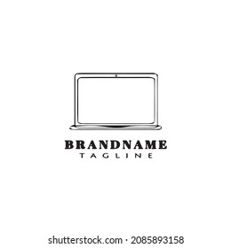 laptop logo template design icon modern vector illustration