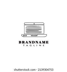 laptop logo template design icon modern illustration