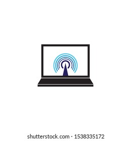 Laptop logo template vector icon design