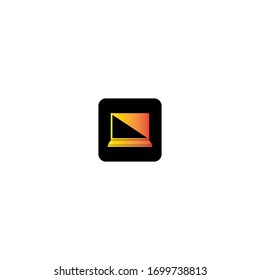 Laptop logo template vector icon design