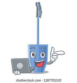 With laptop long mascara brush the in mascot