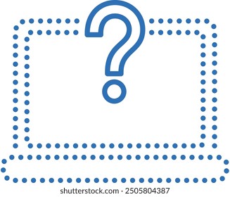 Laptop loss or theft, editable line vector icon illustration