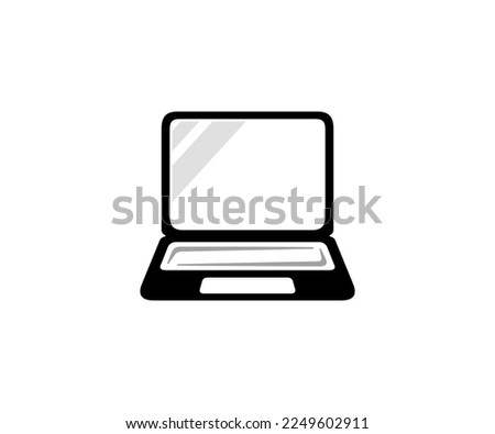 Laptop, macbook, computer, device, gadget, digital and technology, graphic design. Notebook, network, net, internet, monitor, display and communication, vector design and illustration