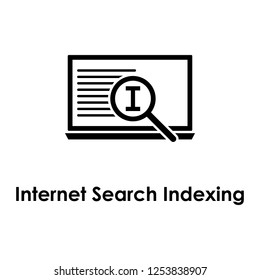 laptop, magnifier, edit text, internet search indexing icon. One of business icons for websites, web design, mobile app