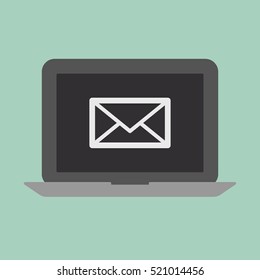 Laptop mail concept