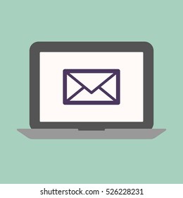 Laptop mail concept