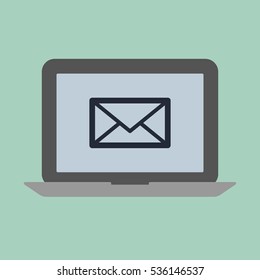 Laptop-Mail-Konzept