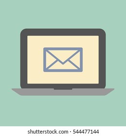 Laptop-Mail-Konzept