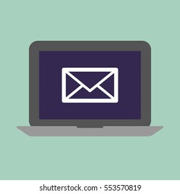 Concepto de correo para portátiles