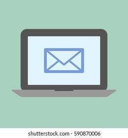 Concepto de correo para portátiles