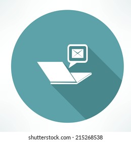 laptop and mail icon