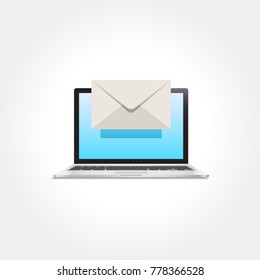 Laptop Mail Notification Icon