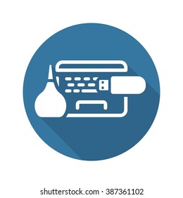 Laptop Maintanance Icon. Flat Design Isolated Illustration.