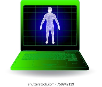 Laptop man technology