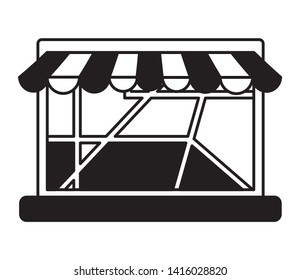 laptop map navigation fast delivery vector illustration