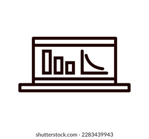 icono de línea de ejercicios matemáticos aislado