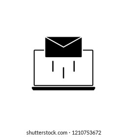 Laptop, message icon. Element of marketing. Premium quality graphic design icon. Signs and symbols collection icon for websites, web design, mobile app on white background