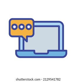 laptop message Vector icon which is suitable for commercial work and easily modify or edit it

