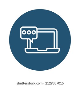 laptop message Vector icon which is suitable for commercial work and easily modify or edit it

