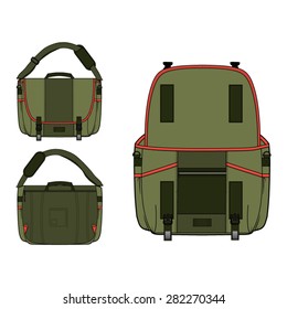 Laptop Messenger Bag Vector