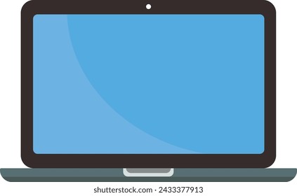Plantilla de vector de diseño de icono minimalista para portátil