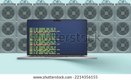 laptop with mining os and asic computers