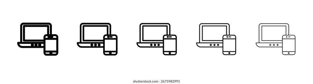 Laptop and Mobile icon for mobile concept and web design.