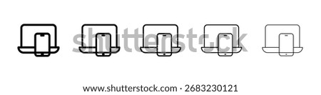 Laptop and Mobile icon for mobile concept and web design.