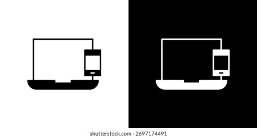 Laptop and Mobile icon, logo elements of graphic designs
