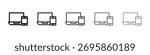 Laptop and Mobile icon Vector Art Illustration