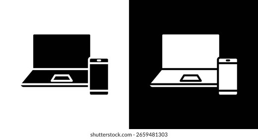 Laptop and Mobile icon Vector scalable graphics