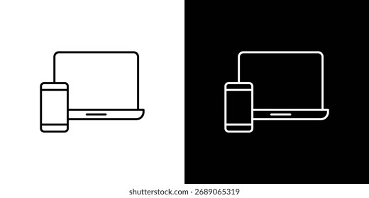 Portátil e iconos móviles paquete adecuado para el Web y la infografía