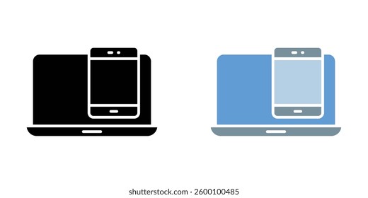 Laptop and Mobile web vector icons