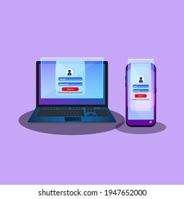 Plantillas de la página de inicio de sesión del sitio web para portátiles Diseño
