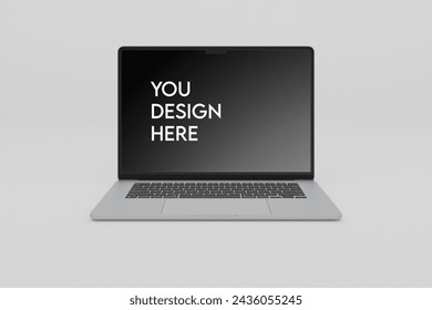 Laptop mock up. Digital devices screen template vector illustration with white background 3d render