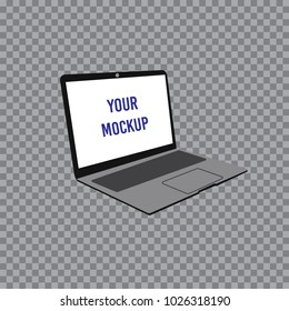 Laptop mock up vector illustration
