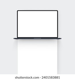 Laptop Mockup With Blank Screen. Concept For Showcasing Web-Design Projects. Vector Illustration