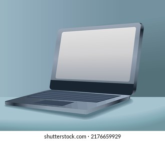 laptop mockup gray background poster