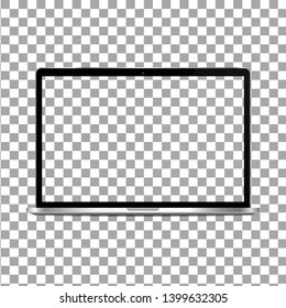 Laptop mockup. Realistic laptop isolated on transparent background. Vector illustration