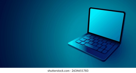 Laptop mockup. Realistic laptop. Vector illustration
