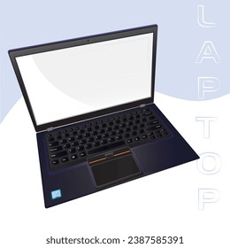Laptop Mockup Vector Cilpart Illustration