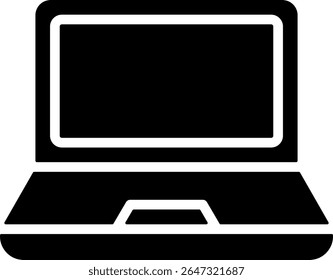 Laptop Modern Black Icon Design