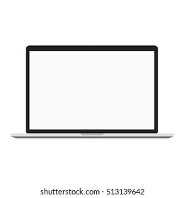 Laptop. Modern Computer Isolated On White. 