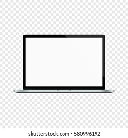 Laptop. Modern computer isolated on transparent background