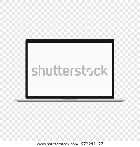 Laptop. Modern computer isolated on white
