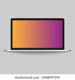 Laptop with Modern Technology Communication royalty-free vector