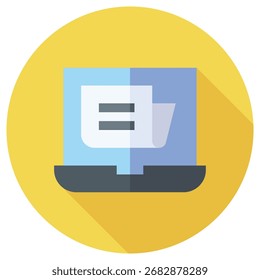 Icono moderno del Vector del ordenador portátil – Plantilla mínima del símbolo de la ilustración para el diseño móvil de la interfaz de usuario del App del Web