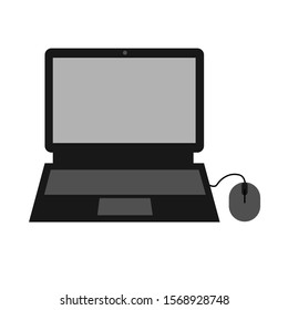 laptop and mouse icon design 